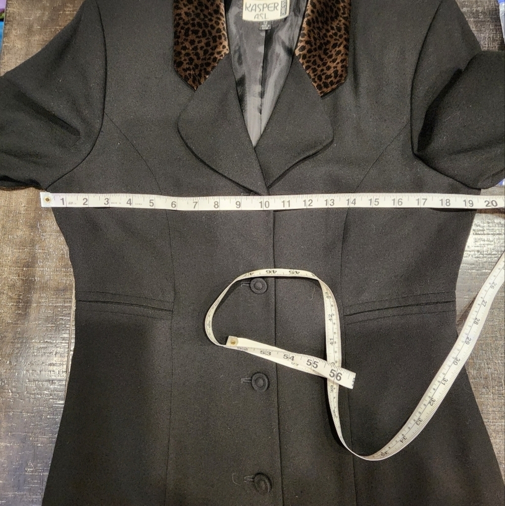 KASPER LEOPARD ACCENTED DRESS - Picture 5 of 8